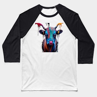 Psychedelic Highland calf Baseball T-Shirt